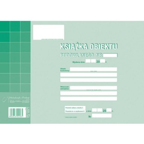 KSIĄŻKA OBIEKTU BUDOWLANEGO A4 (OFFSET)
