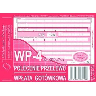 POLECENIE PRZELEWU/WPŁATA GOTÓWKOWA A6 (O+3K)