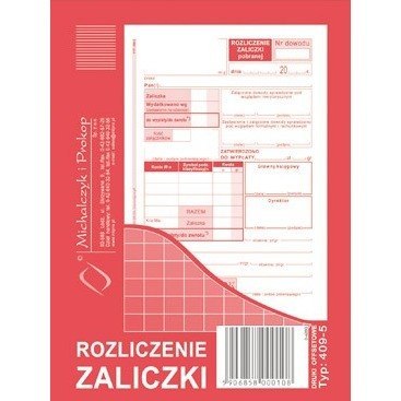 ROZLICZENIE ZALICZKI A6 (OFFSET)