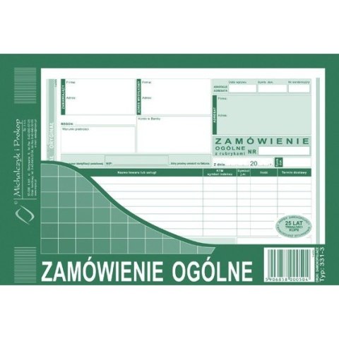 ZAMÓWIENIE OGÓLNE A5 (O+1K)