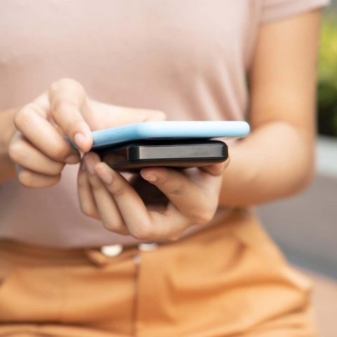 Power bank V-TAC 5000mAh szary magnetyczny 9mm aluminium lightning LCD szybki 20W V-TAC VT-50005-SG