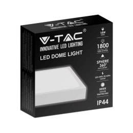 Plafon V-TAC 18W LED kwadrat IP44 23x23cm biały VT-8618W-SQ 6500K 1800lm