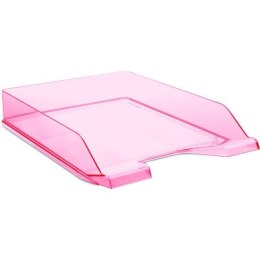 Półka na dokumenty Donau A4 transparentna czerwona