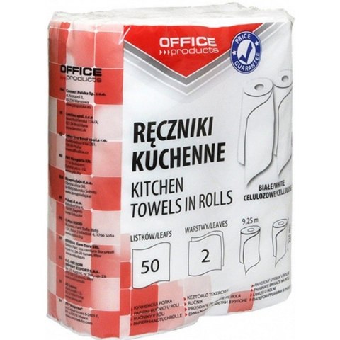 Ręczniki w rolce Office Products 9.25m 2w celuloza białe (2)