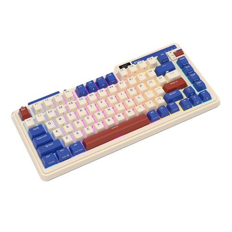 Bezprzewodowa klawiatura mechaniczna Royal Kludge KZZI K75 pro RGB, Moment Switch (retro-niebieska) (QWERTY)