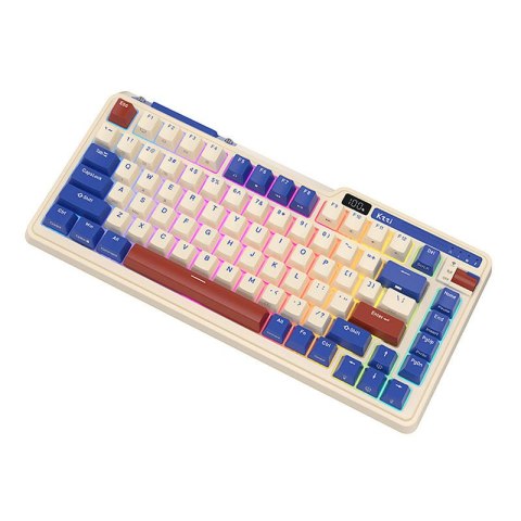Bezprzewodowa klawiatura mechaniczna Royal Kludge KZZI K75 pro RGB, Moment Switch (retro-niebieska) (QWERTY)