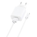 Ładowarka sieciowa Foneng, EU28 12W, 1x USB, QC 3.0 + USB + kabel USB typu C