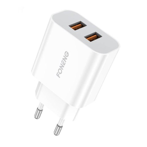 Ładowarka sieciowa Foneng EU45 12W, 2x USB + Kabel USB Lightning