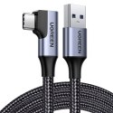 Kabel UGREEN US385 USB-A-USB-C 1m kątowy (czarny)