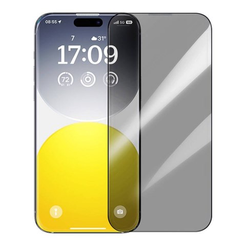 Szkło hartowane BASEUS Diamond prywatyzujące do iPhone 15 Plus