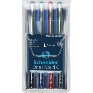 Pióra kulkowe Schneider One Hybrid C 0.3mm 4 kolory