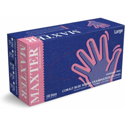 Rękawice nitrylowe Maxter Blue rozmiar L (100)