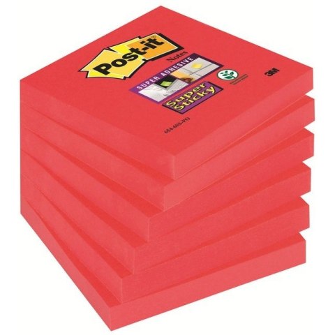 KARTECZKI POST-IT SUPER STICKY 76x76mm RÓŻOWE (6x90)