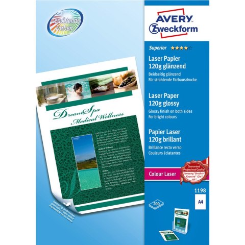 PAPIER FOTO AVERY A4 120g BŁYSK (200)