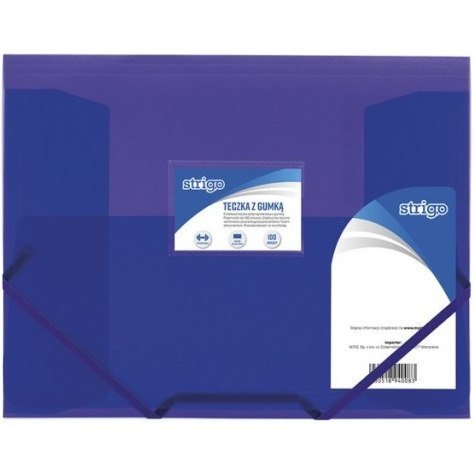 TECZKA PP Z GUMKĄ STRIGO A4 NIEBIESKA