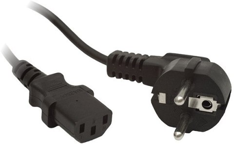 KABEL ZASILAJĄCY CEE 7/7 IEC 320 C13 1.8M WTYCZKA KĄTOWA Lanberg