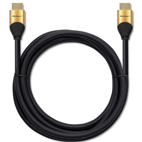 Qoltec Kabel HDMI v2.1 Ultra high speed 8K | 60Hz | 30AWG | GOLD | 1m