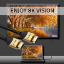 Qoltec Kabel HDMI v2.1 Ultra high speed 8K | 60Hz | 26AWG | GOLD | 5m