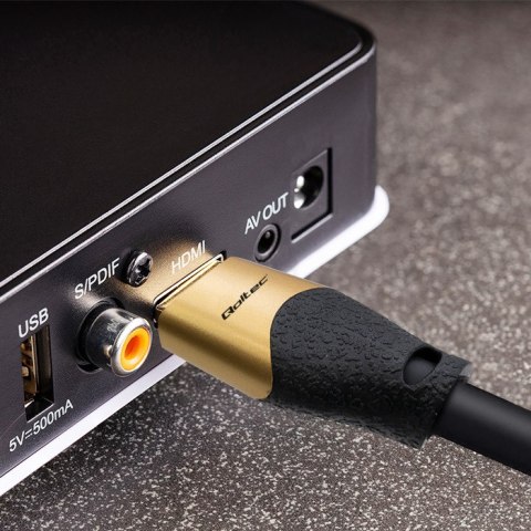 Qoltec Kabel HDMI v2.1 Ultra high speed 8K | 60Hz | 26AWG | GOLD | 5m