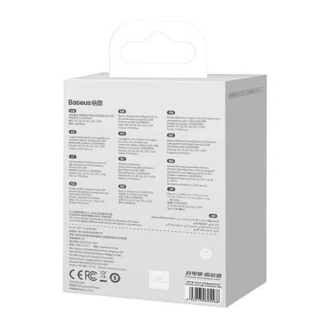 Automatyczny uchwyt samochodowy Baseus Wisdom na kratkę z ładowarką indukcyjną Qi (czarny)