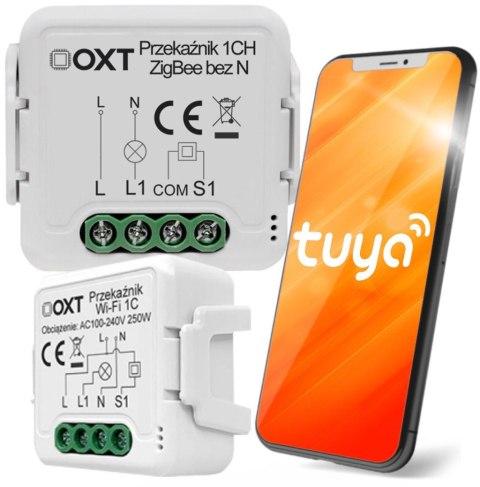 Moduł OXT mini przekaźnik 1 obw. bez N ZigBee TUYA T271