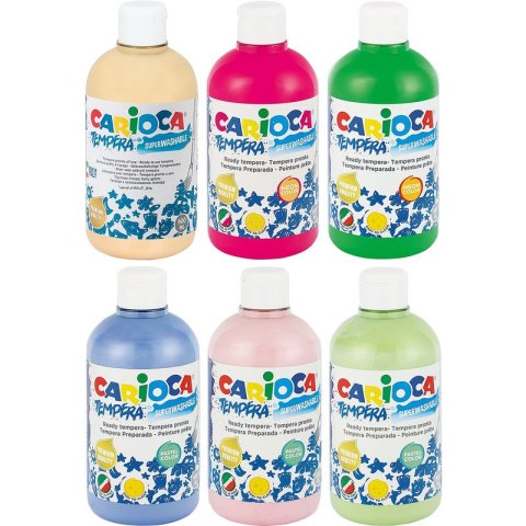 Farba tempera Carioca 500ml neon różowa