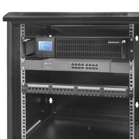 Qoltec Zasilacz awaryjny UPS RACK | 1kVA | 800W | LCD