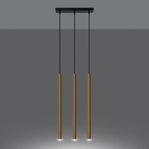 Lampa Wisząca PASTELO 3L złoty połysk
