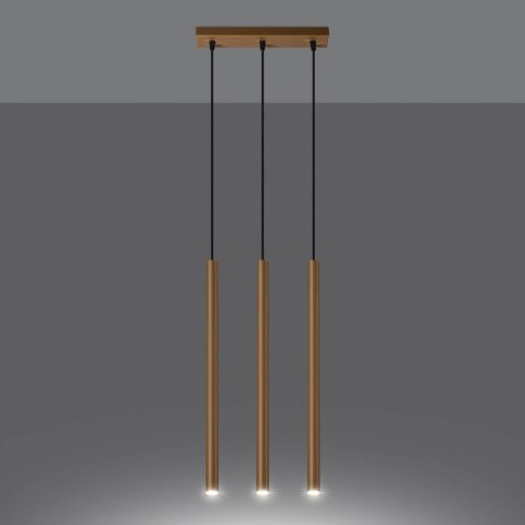 Lampa wisząca PASTELO 3L złota