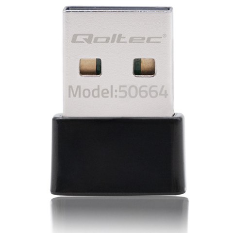 Qoltec Ultraszybki bezprzewodowy Mini Adapter USB Wi-Fi | standard AC | 650Mbps