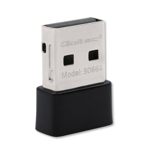 Qoltec Ultraszybki bezprzewodowy Mini Adapter USB Wi-Fi | standard AC | 650Mbps