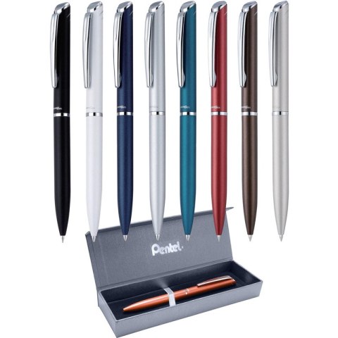 Pióro kulkowe Pentel EnerGel BL2007 (wkład niebieski) brązowe