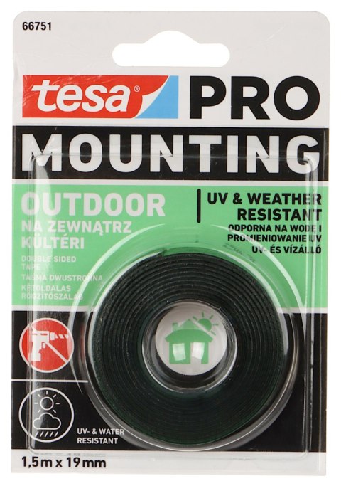 DWUSTRONNA TAŚMA MONTAŻOWA MOUNTING-PRO/OUTDOOR/1.5X19 TESA
