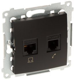 GNIAZDO KOŃCOWE RJ-45 + RJ-12 D5T.01/49-SIMON54