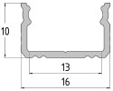 PROFIL Z KLOSZEM DO TAŚM LED PR-LED/SW2/2M NATYNKOWY BIAŁY