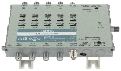 WZMACNIACZ DO MULTISWITCHY SA-51D 5 WEJŚĆ / 5 WYJŚĆ TERRA