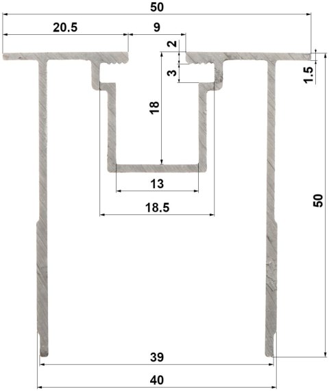PROFIL MONTAŻOWY USP-SM-1650 DO PANELI FOTOWOLTAICZNYCH