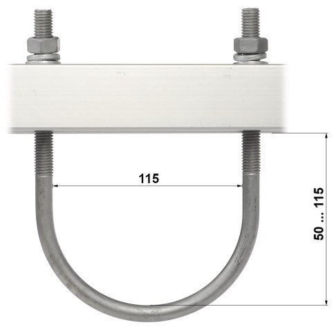 UCHWYT NA SŁUP USP-SUN-340 DO PANELI FOTOWOLTAICZNYCH