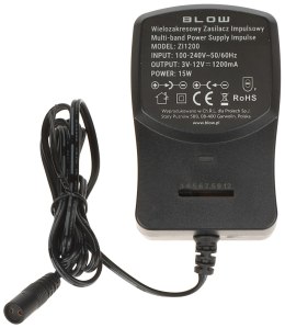 ZASILACZ IMPULSOWY 3-12V/1.2A/BL
