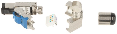 WTYK MODULARNY KĄTOWY EKRANOWANY RJ45/FTP6A-HAND-KAT