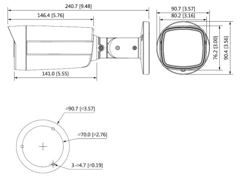 KAMERA AHD, HD-CVI, HD-TVI, PAL HAC-HFW1231TM-I8-A-0360B - 1080p 3.6 mm DAHUA