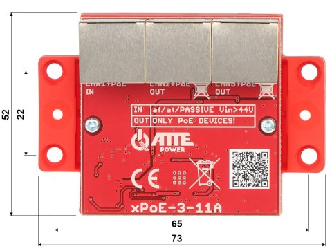 SWITCH POE / EXTENDER XPOE-3-11A 3-PORTOWY ATTE