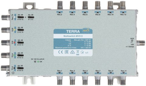 MULTISWITCH MV-512 5 WEJŚĆ / 12 WYJŚĆ TERRA