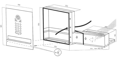 WIDEODOMOFON ZINTEGROWANY ZE SKRZYNKĄ NA LISTY S562D-SKM VIDOS
