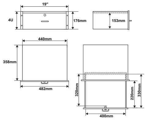 SZUFLADA RAS-R4 DO SZAFY RACK PULSAR