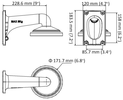 UCHWYT KAMERY DS-1605ZJ Hikvision