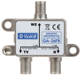 GNIAZDO KOŃCOWE GA-26FB R-TV TELMOR
