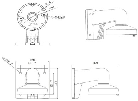 UCHWYT KAMERY DS-1272ZJ-110 Hikvision