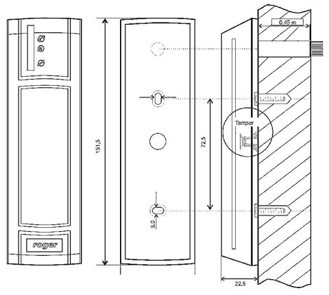 KONTROLER DOSTĘPU PR311SE-BK ROGER