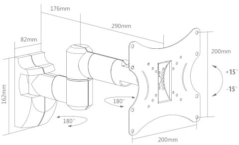 UCHWYT DO TELEWIZORA LUB MONITORA AX-FLEXI-APOLLO